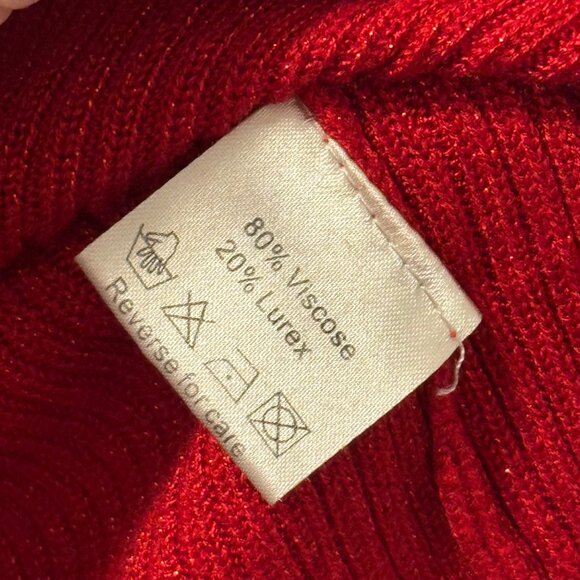 Belldini Red Asymmetrical Cardigan Sweater With Tank Size PM/PL Sweater Set - Picture 11 of 12